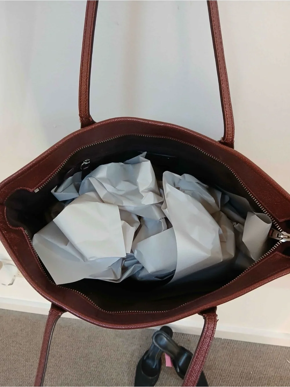 Coach Chestnut Brown Leather Tote